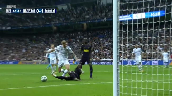 En el Real Madrid vs. Tottenham, el árbitro cobró un polémico penal a Toni Kroos.