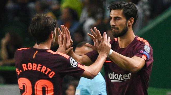 Barcelona pierde a André Gomes y Sergio Roberto por todo noviembre a causa de lesiones Barcelona pierde a André Gomes y Sergio Roberto por todo noviembre a causa de lesiones