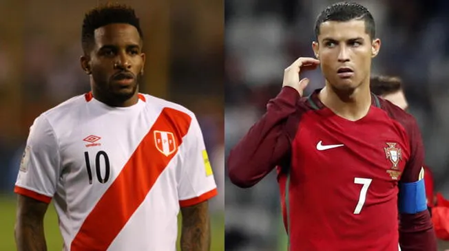 Jefferson Farfán y Cristiano Ronaldo, figuras de Perú y Portugal.