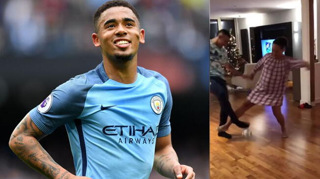 Manchester City: Gabriel Jesus le hizo tres 'huachas' a su mamá [VIDEO]