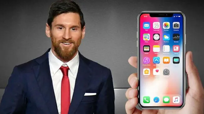 Lionel Messi se lucirá con su nuevo teléfono movil. Foto: Internet/Medios