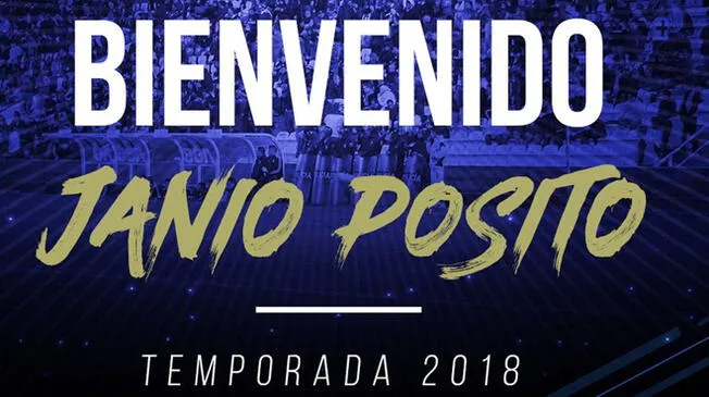 Alianza Lima presentó oficialmente a Janio Posito para toda la temporada 2018
