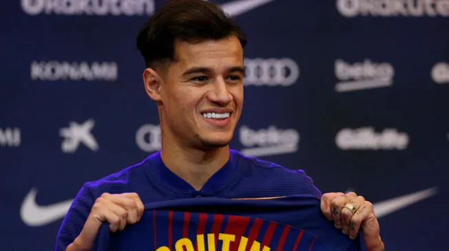 Philippe Coutinho y el dorsal que usará en el Barcelona.