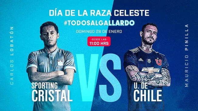 Sporting Cristal confirma a la "U" de Chile como rival para el Día de la Raza Celeste