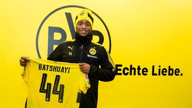 Michy Batshuayi, presentado como nuevo jugador del Borussia Dortmund.