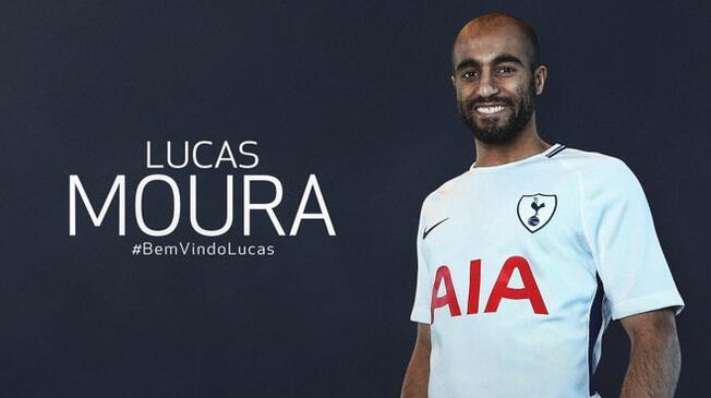 Lucas Moura, presentado como nuevo jugador del Tottenham.