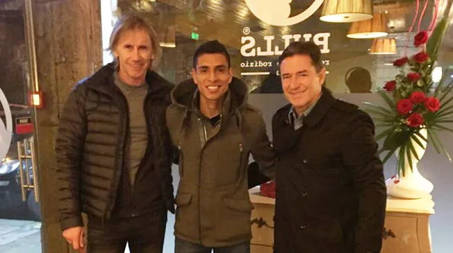 Rusia 2018: Paolo Hurtado recibió la visita de Ricardo Gareca y Sergio Santín