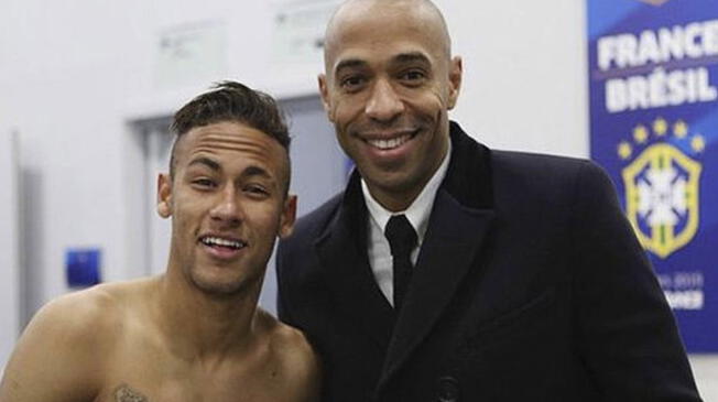 Thierry Henry es bien amigo de Neymar, estrella del París Saint-Germain.