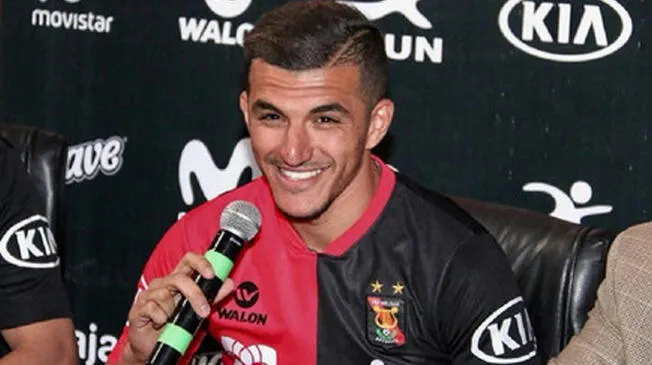 Yahya Boumediene, durante su presentación como jugador de Melgar.