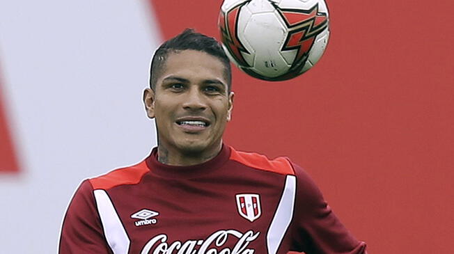 Paolo Guerrero, durante un entrenamiento de la Selección Peruana.