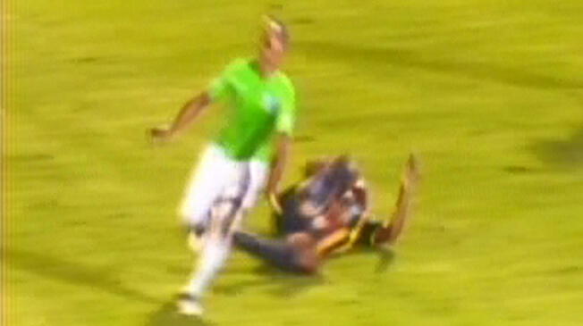 Kevin Quevedo se tuerce el tobillo en el Sport Rosario-Alianza Lima.