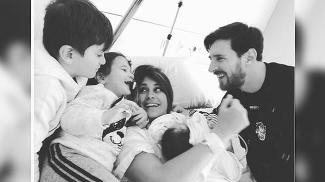 Lionel Messi y la primera foto de toda su familia tras el nacimiento de su tercer hijo [FOTO]