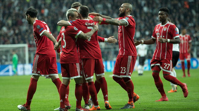 Bayern Múnich vs. Besiktas: 'bávaros' celebran el gol de Thiago Alcántara 