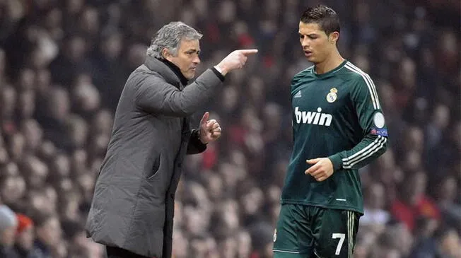 José Mourinho y Cristiano Ronaldo durante su etapa juntos en el Real Madrid.