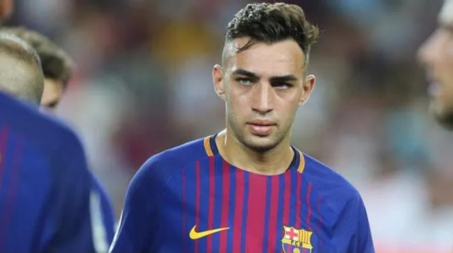 Munir el Haddadi, durante su etapa en el Barcelona.