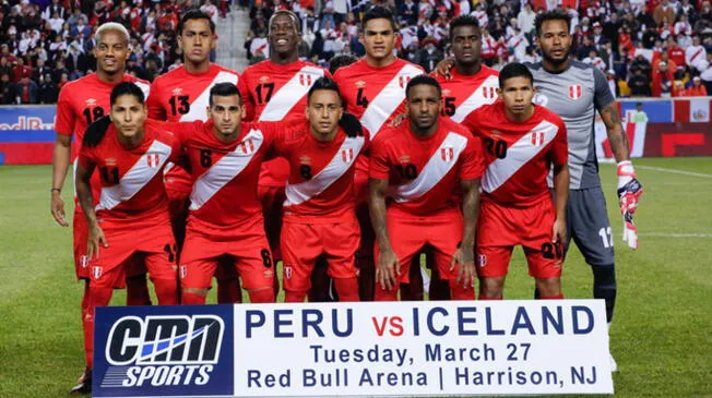 La alineación de la Selección Peruana ante Islandia.