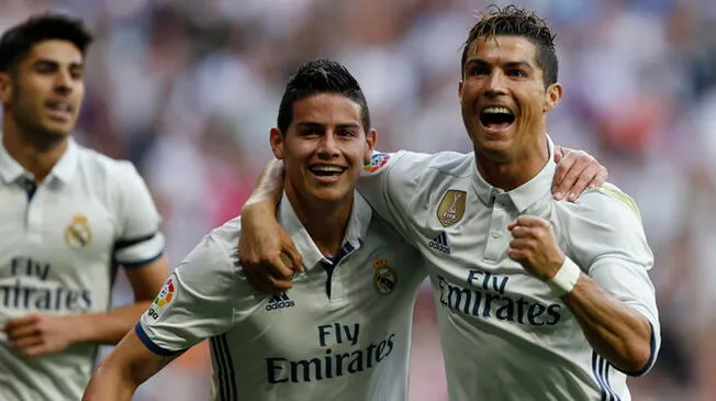 James Rodríguez podría reencontrarse con Cristiano Ronaldo. Foto: EFE