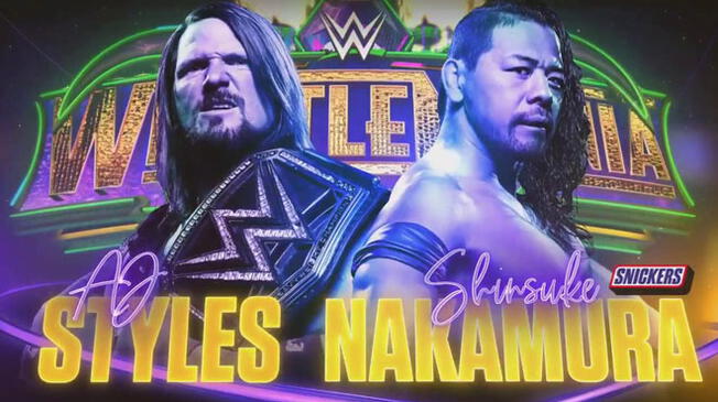 WWE WrestleMania 34: AJ Styles vs. Shinsuke Nakamura por el título de la WWE