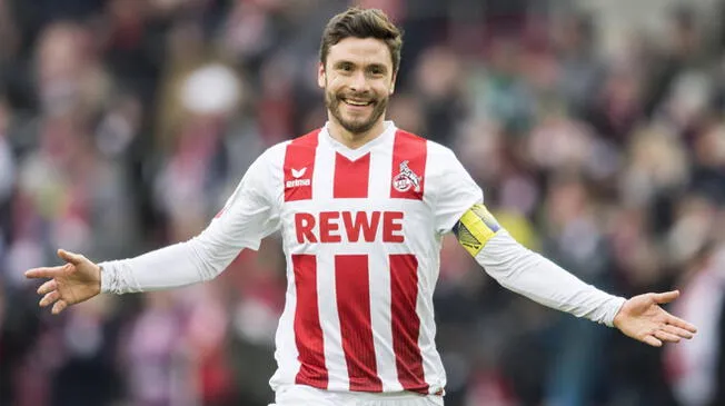 Jonas Hector celebra un gol con el Colonia. Jonas Hector celebra un gol con el Colonia.