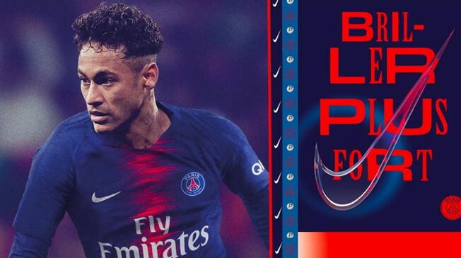 Neymar es utilizado como imagen del PSG para el lanzamiento de su nueva camiseta. Fuente: PSG