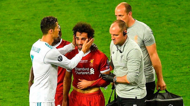 Cristiano Ronaldo compadeció a Mohamed Salah tras salir lesionado 