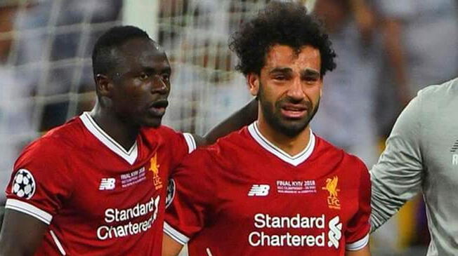 Mohamed Salah llorando tras su salida de la final de la Champions League.