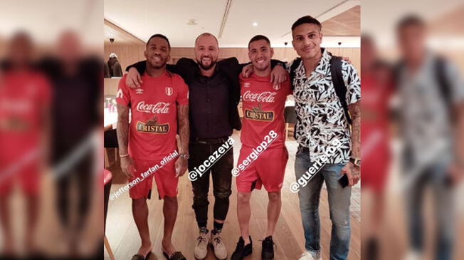 Jefferson Farfán aprovechó la llegada de Paolo Guerrero a la concentración de la selección peruana y se tomaron una foto. Crédito: Instagram de Jefferson Farfán