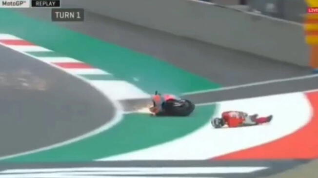 Michele Pirro sufrió terrible accidente en los entrenamientos del Moto GP. Fuente: Moto GP