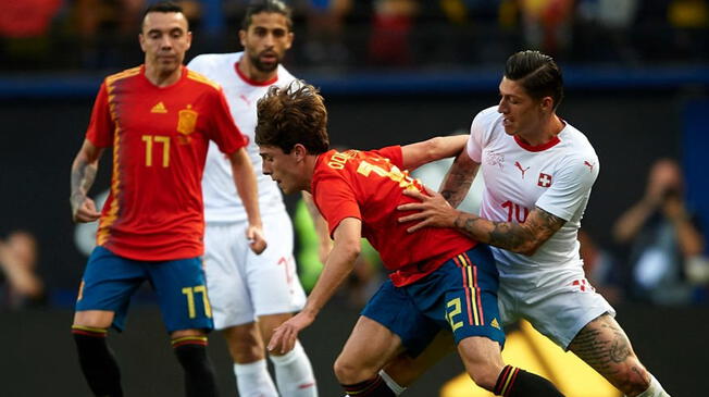 España empató 1-1 con Suiza en amistoso internacional.