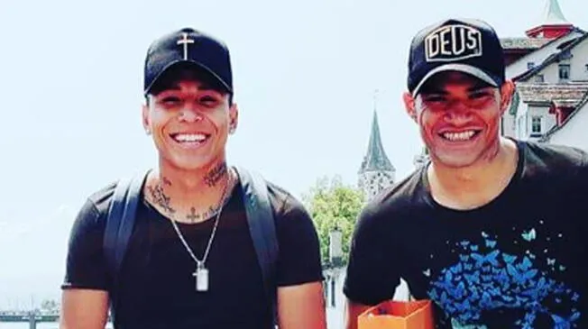 Raúl Ruidíaz y Anderson Santamaría se trollearon en Instagram paseando por Suiza. Foto: Instagram