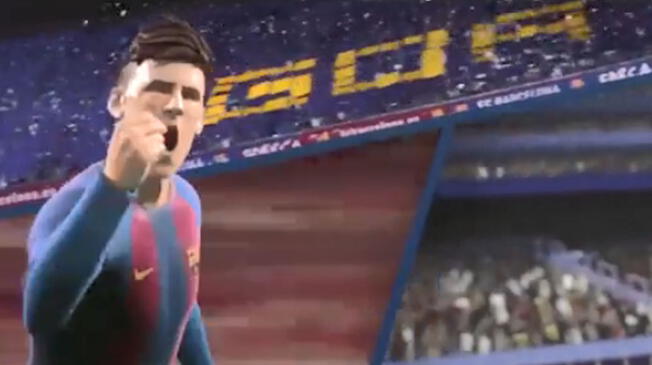 La vida de Lionel Messi fue recreada en un comercial animado. Fuente: YouTube