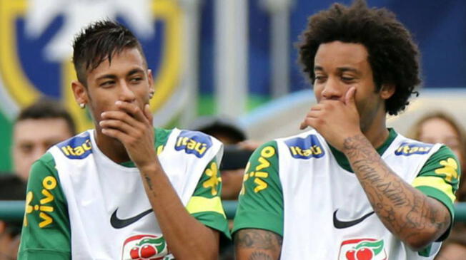 Neymar y Marcelo podrían jugar juntos en el Real Madrid la siguiente temporada. Foto: EFE