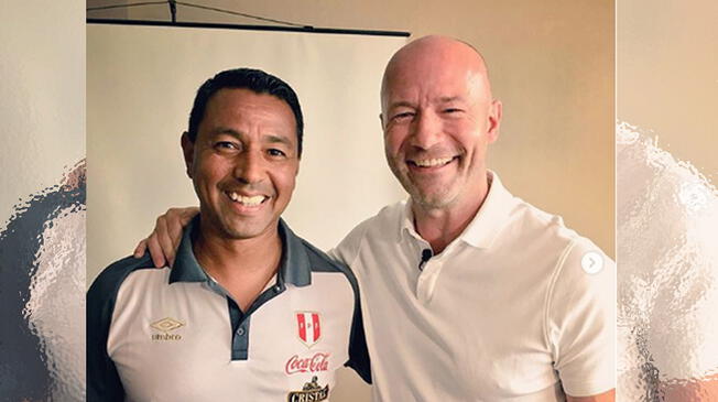 Nolberto Solano se reencontró con Alan Shearer antes del Mundial de Rusia.