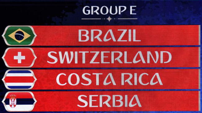 Así marcha la tabla de posiciones del Grupo E de Rusia 2018.