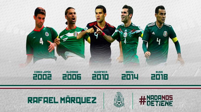 Rafa Márquez: El capitán de la Selección Mexicana juega su quinto mundial.