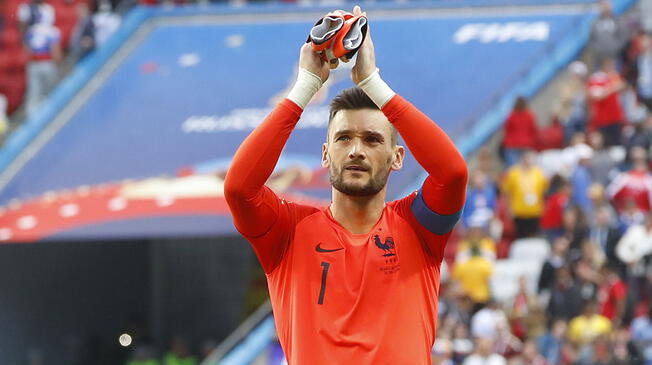 Hugo Lloris celebra el triunfo de Francia ante Australia.