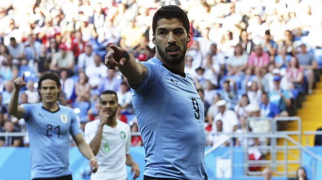 Luis Suárez, durante el Uruguay vs. Arabia Saudita.