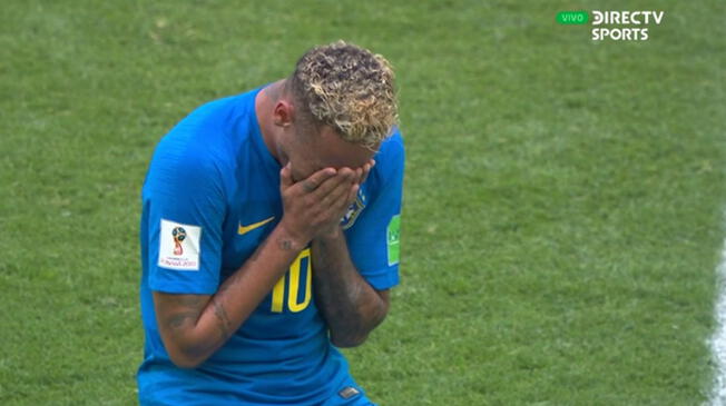 Neymar quedó desconsolado pese al triunfo de Brasil. Foto: AFP