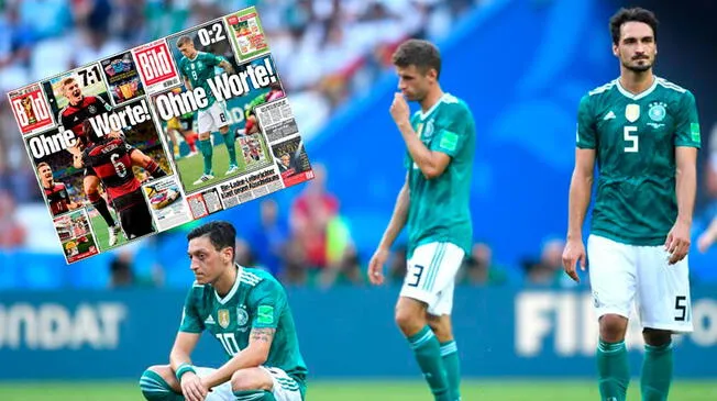 Selección Alemana: Diario Bild repitió titular de portada del 7-1 ante Brasil, por la eliminación pronta en Rusia 2018.