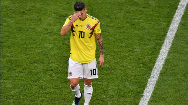 James Rodríguez salió sentido en el duelo ante Senegal.