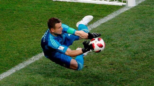 Igor Akinfeev confesó no haber entrenado lanzamientos de penales previo al choque frente a España