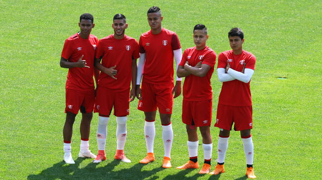 Los jugadores de la Selección Sub-20 durante su etapa como sparrings en el Mundial Rusia 2018.