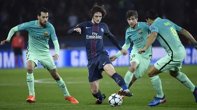 Adrien Rabiot enfrenta al Barcelona con el PSG.