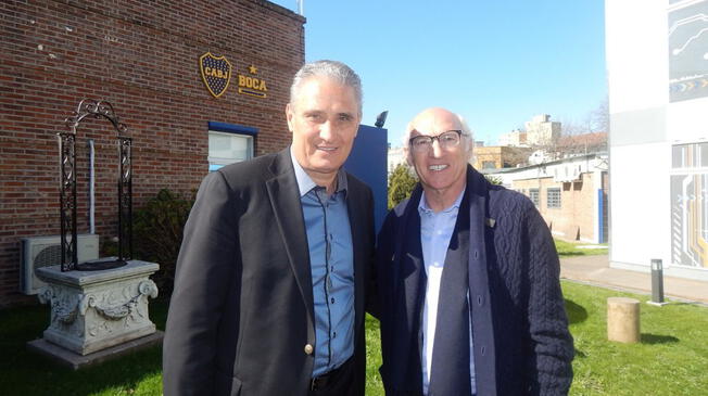 Tite y Carlos Bianchi se encontraron en las instalaciones de Boca Juniors en el 2014. 