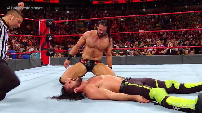 WWE Raw, Drew McIntyre venció a Seth Rollins previo a Extreme Rules.