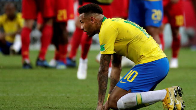 Neymar tras la eliminación de Brasil en la Copa del Mundo