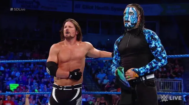 WWE SmackDown, AJ Styles y Jeff Hard pierden ante Nakamura y Rusev previo a Extreme Rules 2018.