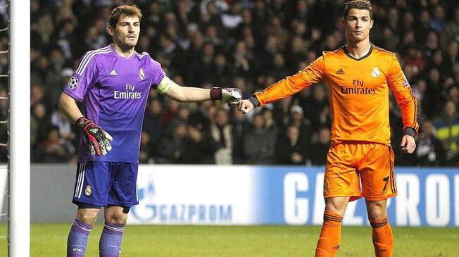 Cristiano Ronaldo e Iker Casillas jugaron juntos muchos años en el Real Madrid. Foto: EFE
