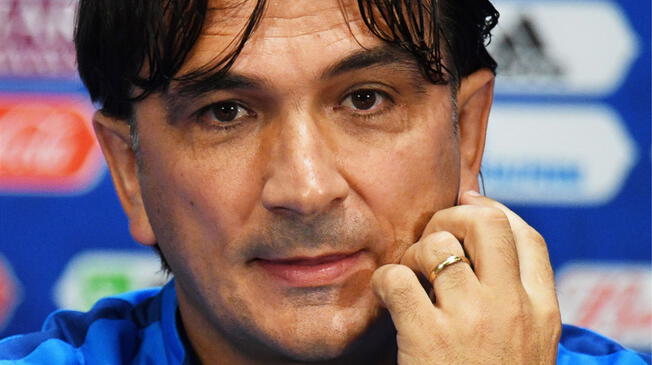 Zlatko Dalic, durante una conferencia de prensa en Rusia 2018.