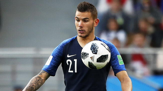 Lucas Hernández, con Francia durante el Mundial Rusia 2018.